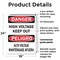 Signmission High Voltage Keep Out Bilingual Danger Sign, Plastic, 18in W x 24in L, 2PK OS-2PACK-DS-P-1824-L-19391 - alternate 8
